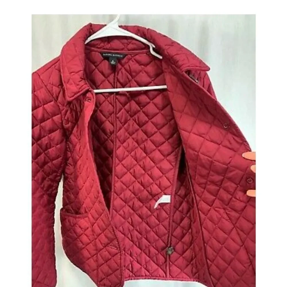 Banana Republic Red Quilted Jacket